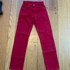 Red Levi Jeans